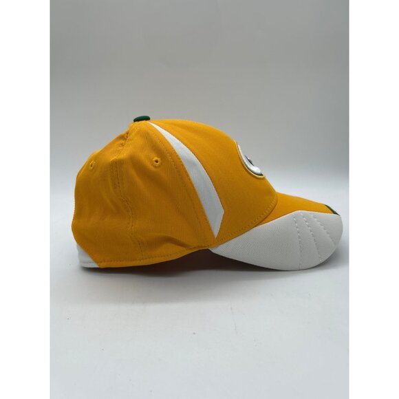 Green Bay Packers Hat OS NFL Reebok Equipment Yellow White Fitted Logo NFC North - Picture 4 of 9